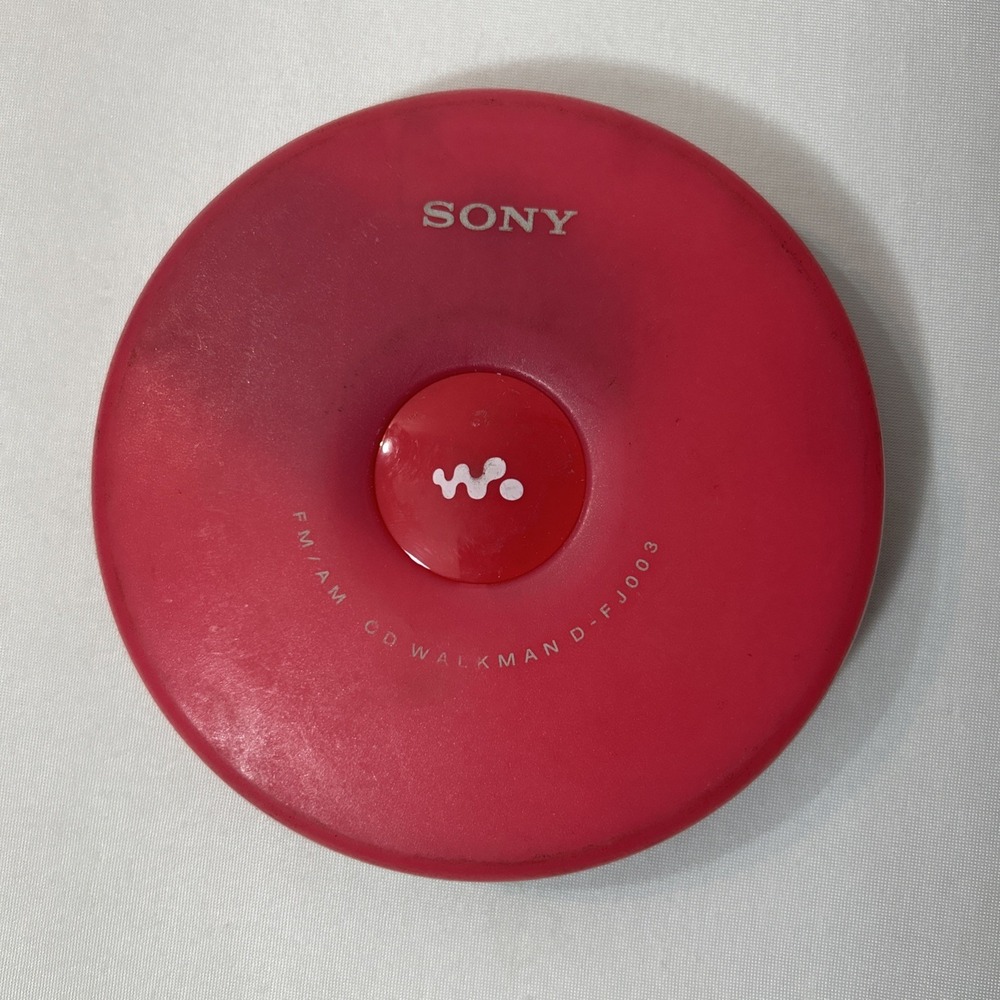 Sony Portable CD Player Pink D-FJ003 with AM/FM Tuner Tested Working Vintage